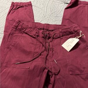 Grace & Lace Maroon Casual Drawstring Pants